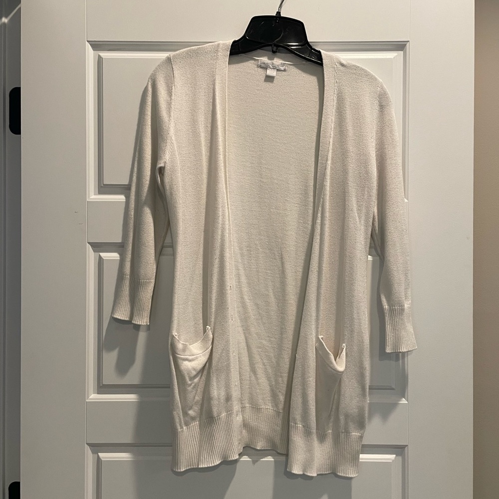 New York & Co Cream Cardigan